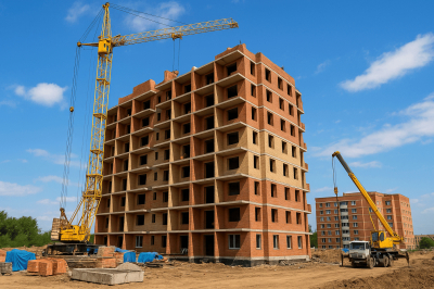 Объём строительных работ в Казахстане вырос на 18,1%