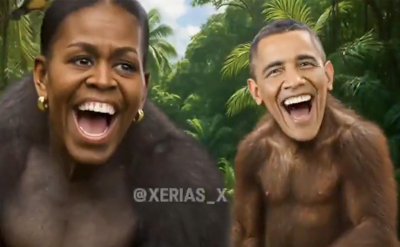 Трамп опубликовал видео обезьяны с лицом Обамы